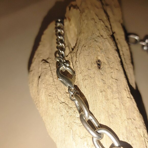 Vintage Large Statement Multi Strand Silver Round Pearl Necklace  Chain Clasp - Picture 7 of 7